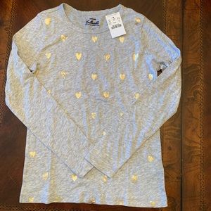 Crewcuts shirt with gold hearts NWT